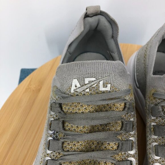 APL TECHLOOM BREEZE metallic knit mesh running sneakers Met Silver Gold  size 9 - Picture 9 of 16